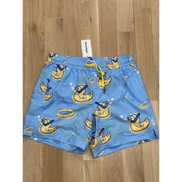 NWT Maamgic Men’s Swim Shorts Lined Drawstring Resort Surf Snorkeling Ducks M - Picture 1 of 6
